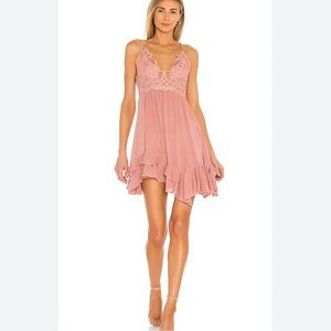 Free People Pink Adella Slip Dress